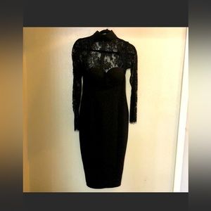 Misha Collection size small  black midi dress
